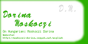 dorina moskoczi business card